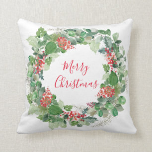 Elegantes Frohe Weihnachtsblumenkissen Kissen
