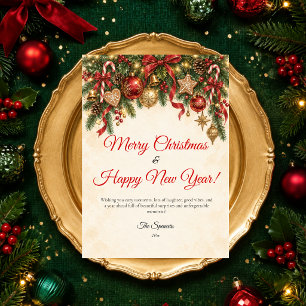 Elegantes Frohes Weihnachten Glückliches Neues Jah