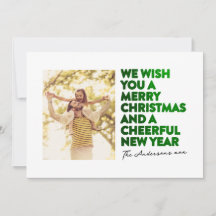 ELEGANTES FROHES WEIHNACHTEN & NEUES JAHR FAUX GRÜ