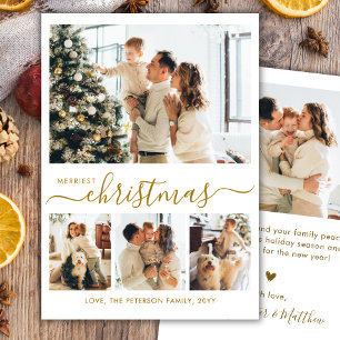 Elegantes Fröhlichstes Weihnachten Gold Schrift 4 