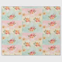 Elegantes Frühlingsblumen-Aquarell-Gitter-Geschenk