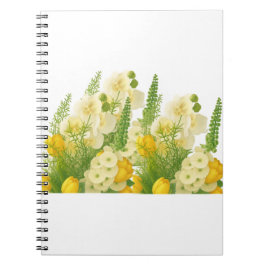Elegantes Frühlingsblumenbouquet Notizblock