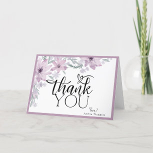 Elegantes Frühlingsfloral-Brautparty Dankeskarte