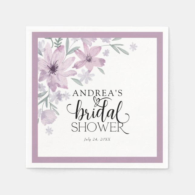 Elegantes Frühlingsfloral-Brautparty Serviette (Vorderseite)
