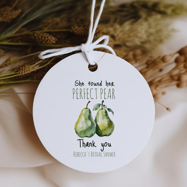 Elegantes Fruit Brunch Perfect Pear Brautparty Geschenkanhänger (Von Creator hochgeladen)