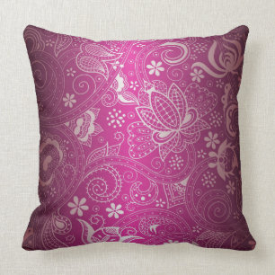 Elegantes Fuchsia-Kissen Kissen