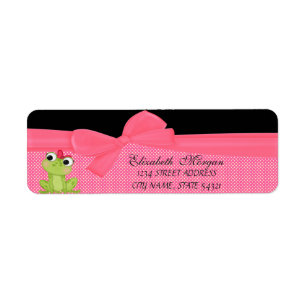 Elegantes Funny Niedlich Frog Label