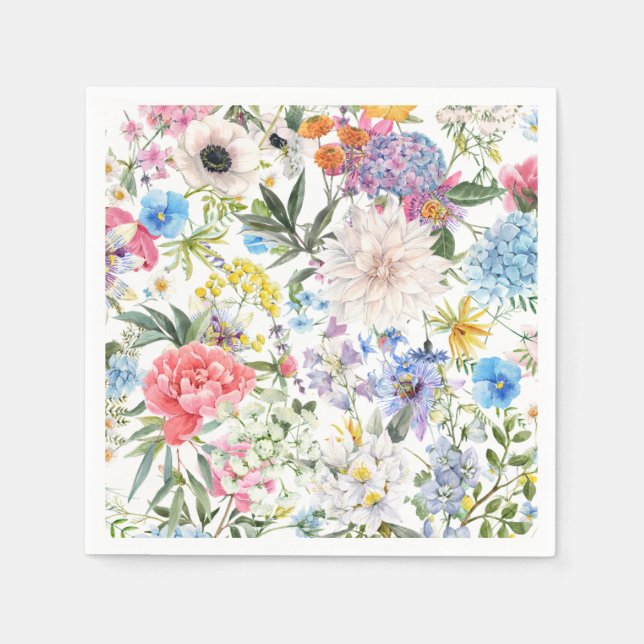 Elegantes Garden Blume Party Serviette (Vorderseite)