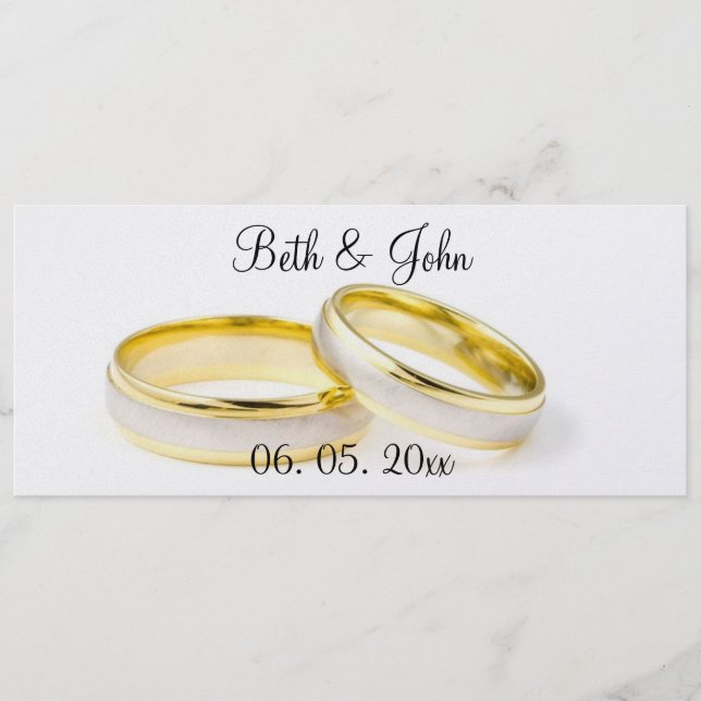 Elegantes Garden Floral Chic Sassy Hochzeitsprogra Programm (Vorderseite)