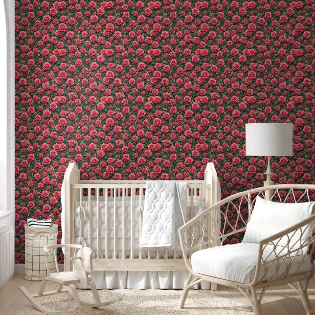 "Elegantes Gartenhintergrund für die Rose" Tapete (Kinder)