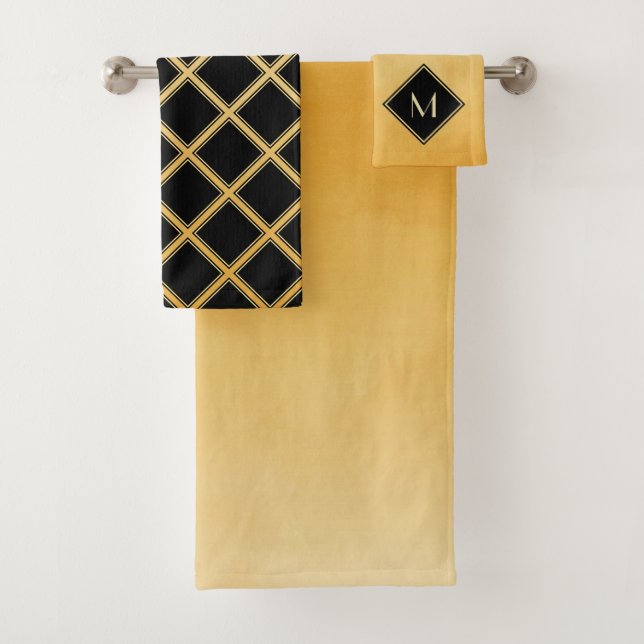 Elegantes gebürstetes Gelb mit einfachem Badhandtuch Set (Insitu)