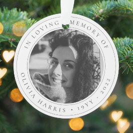 Elegantes Gedächtnis Beileid Tribute Black and Whi Ornament