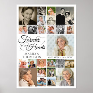 Elegantes Gedenken für immer in unseren Herzen 25  Poster