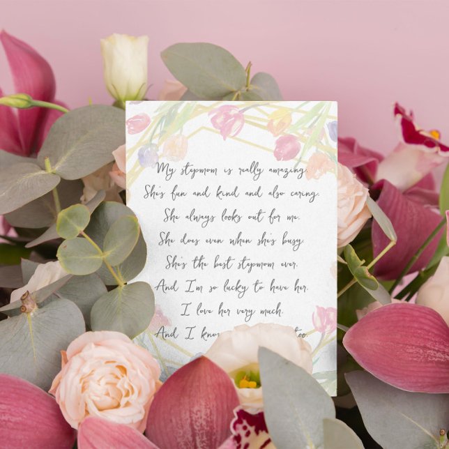 Elegantes Gedicht mit floraler Wertschätzung für S Postkarte (Von Creator hochgeladen)