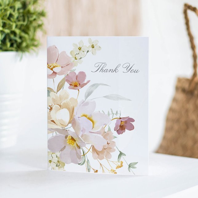 Elegantes geklüftetes Wasserfarben-Gedenkmal Dankeskarte (Von Creator hochgeladen)