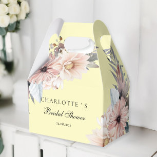 Elegantes Gelb & Pastel Boho Brautparty Geschenkschachtel