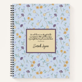 Elegantes Gelb und Lila Muster Notizbuch
