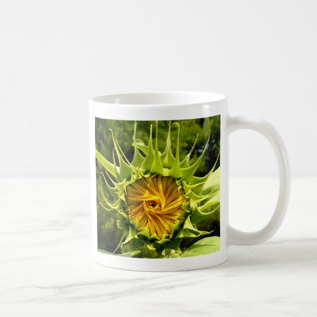 Elegantes Gelbblume-Foto Kaffeetasse (Rechts)