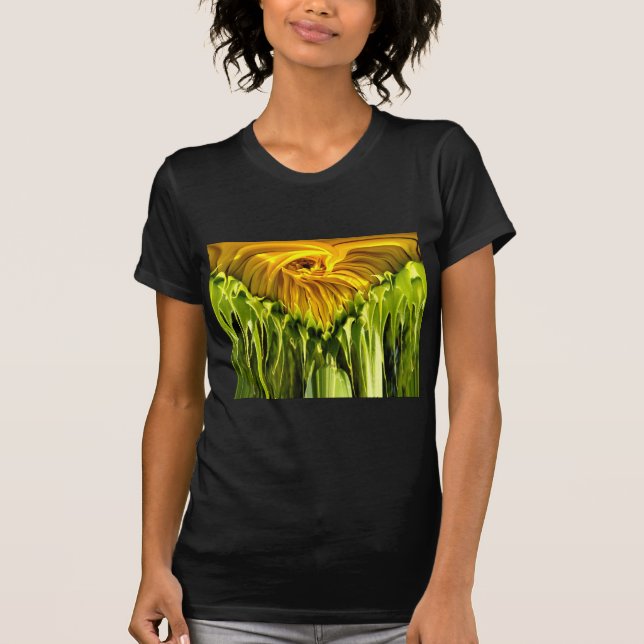 Elegantes Gelbblume-Foto T-Shirt (Vorderseite)