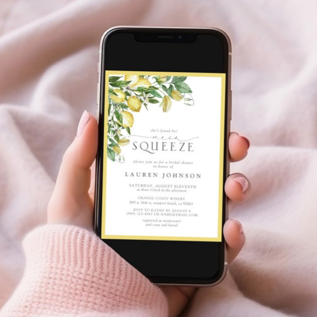 Elegantes, gelbes Brautparty Einladung (Von Creator hochgeladen)