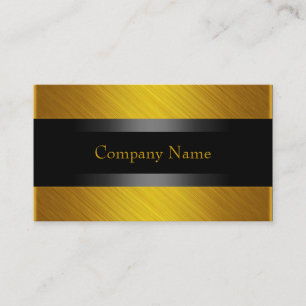 Elegantes Gelbes Gold mit Schwarz Visitenkarte