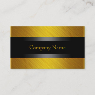 Elegantes Gelbes Gold mit Schwarz Visitenkarte