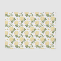 Elegantes, gelbes Hydragea-Flora-Schmetterlinge-Mu