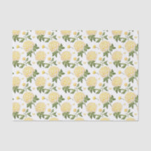 Elegantes, gelbes Hydragea-Flora-Schmetterlinge-Mu