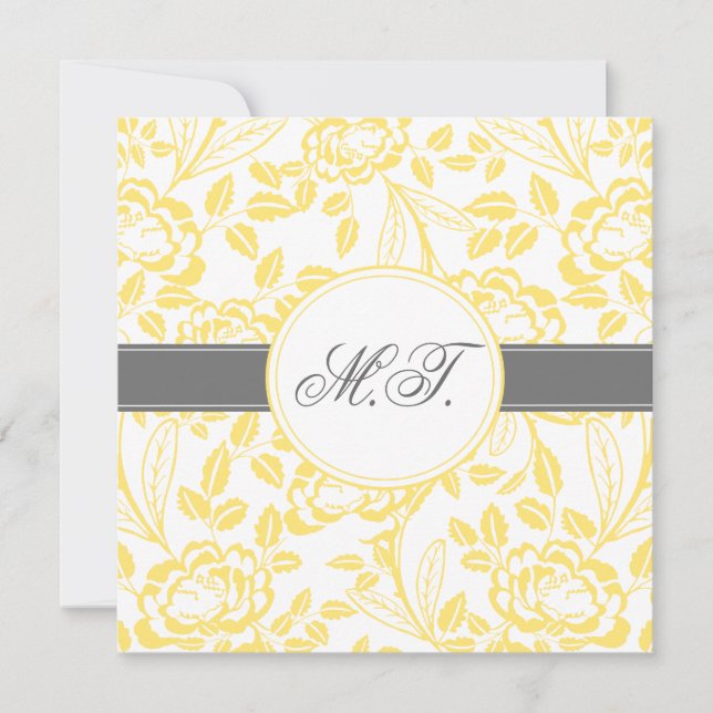 Elegantes Gelbes Rosendesign Einladung zum Geburts (Vorderseite)