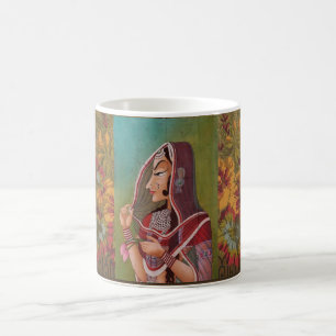 Elegantes Gemälde einer weiblichen Tasse