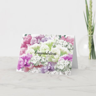 Elegantes gemischtes Blumenstrauß-Blumen-Gratulati Karte
