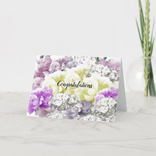 Elegantes gemischtes Frühlingsblumenbouquet Gratul Karte