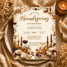 Elegantes gemütliches Kerzenlicht Friendsgiving