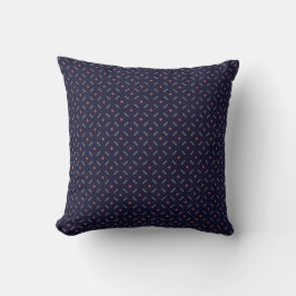 elegantes geometrisch tiefblau kissen