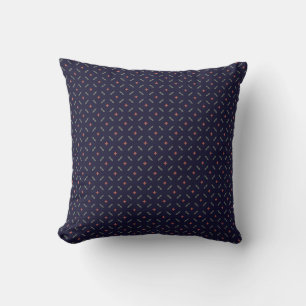 elegantes geometrisch tiefblau kissen