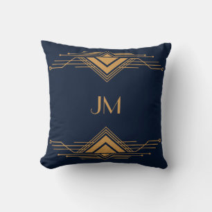 Elegantes geometrisches Art Deco Design Kissen