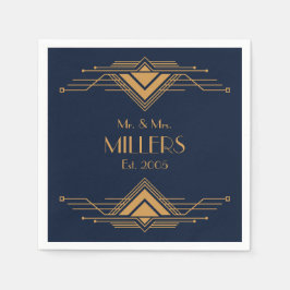 Elegantes geometrisches Art Deco Design Serviette