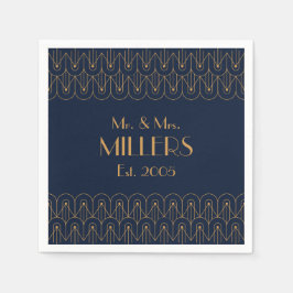 Elegantes geometrisches Art Deco Design Serviette