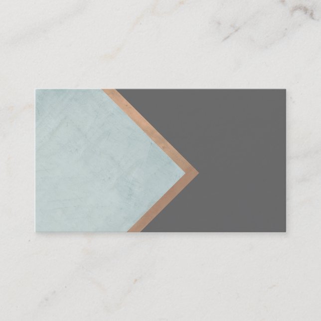 Elegantes geometrisches Design blau und grau Visitenkarte (Vorderseite)