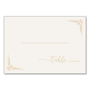 Elegantes geometrisches Gold-Dekor-Muster Tischnummer