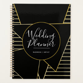 Elegantes geometrisches Gold und Streifen Planer