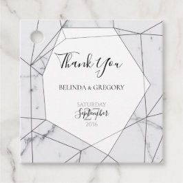Elegantes geometrisches Marble-Hochzeitsgeschenk Geschenkanhänger