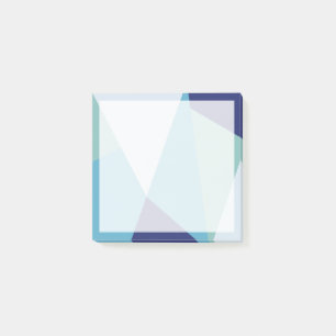 Elegantes geometrisches Marineblau und grüne Paste Post-it Klebezettel