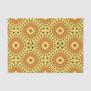 Elegantes geometrisches Muster aus Gelb und Orange Seidenpapier