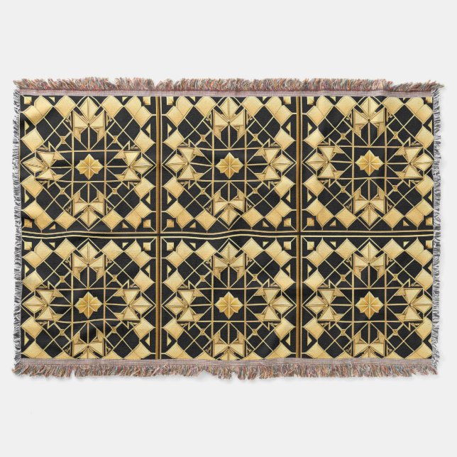 Elegantes geometrisches Muster Decke (Vorderseite)