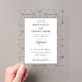 Elegantes geometrisches Muster - Einladungen für H