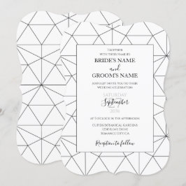 Elegantes geometrisches Muster - Einladungen für H