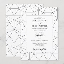 Elegantes geometrisches Muster - Einladungen für H