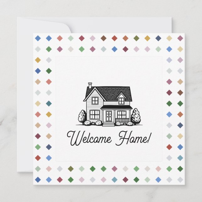 Elegantes, geometrisches Muster Feiertagskarte (Vorderseite)