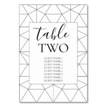 Elegantes geometrisches Muster für Hochzeitgastnam